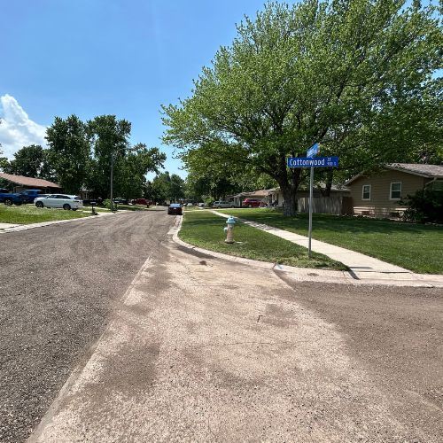 Sycamore subdivision Cottonwood Street in McPherson 