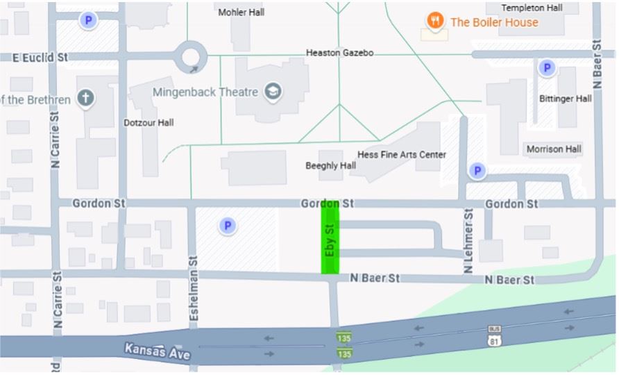 Map of proposed street name change 